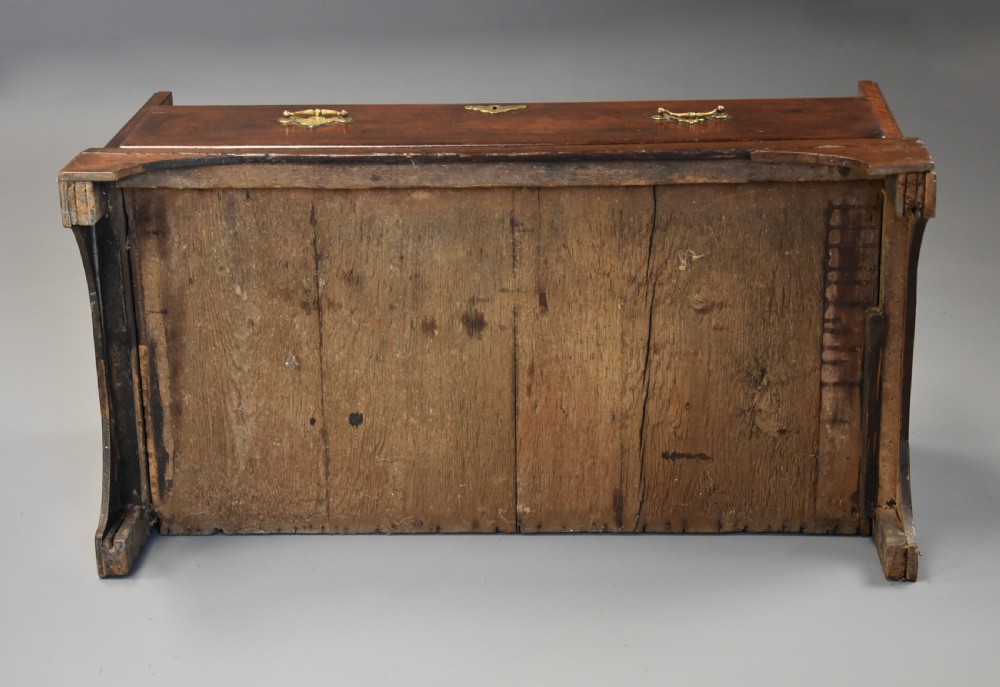 Early 18th century provincial oak chest of drawers of superb patina, probably East Anglian View XVII
