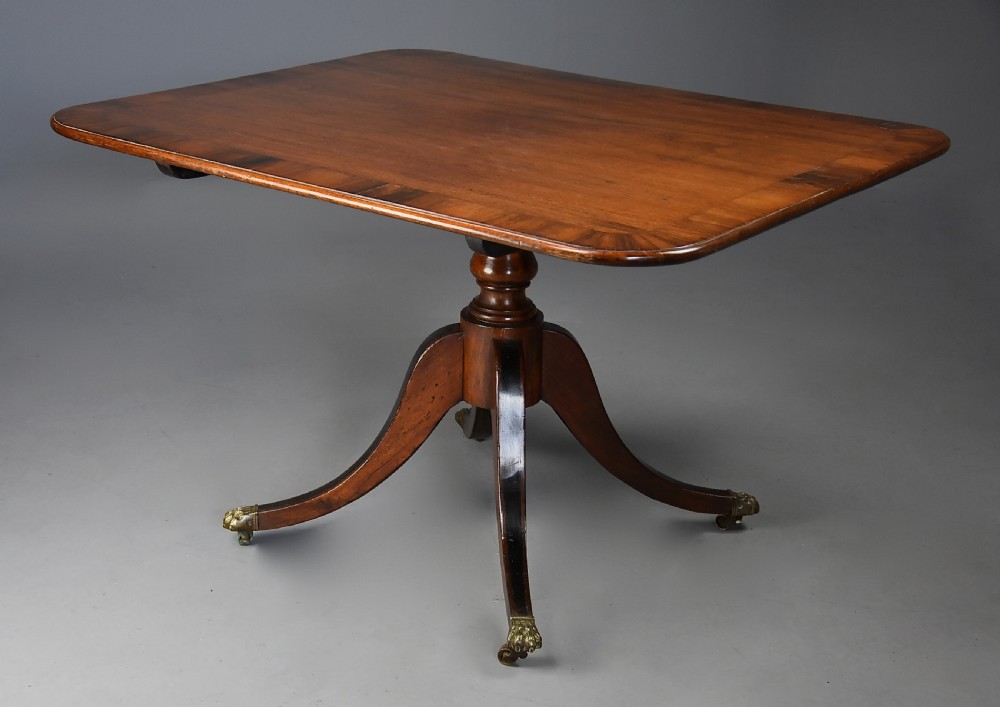 Early 19th century Regency mahogany tilt top breakfast table View V