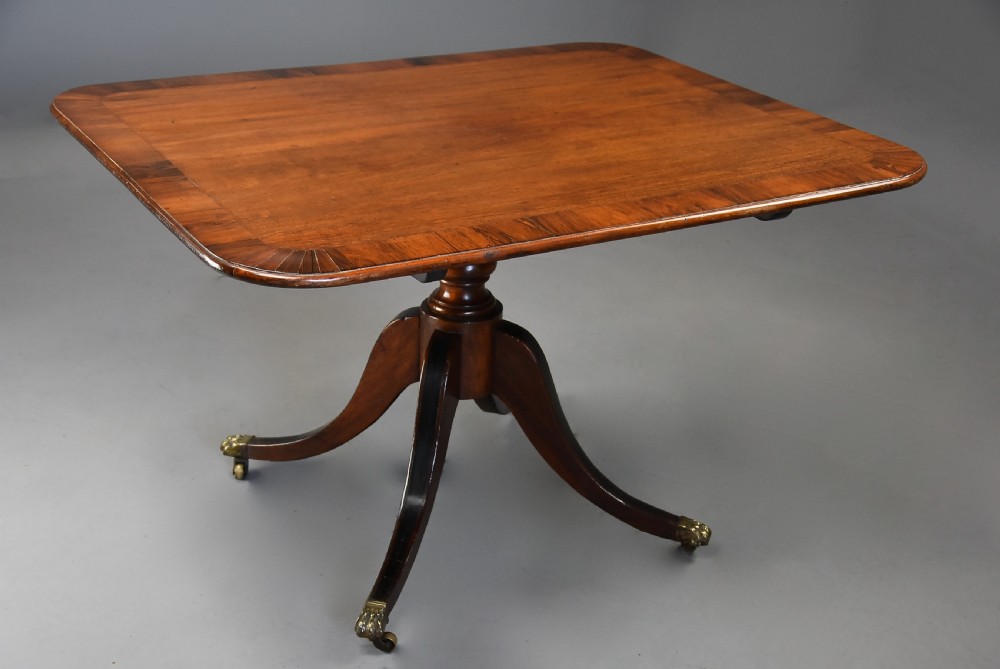 Early 19th century Regency mahogany tilt top breakfast table View VII