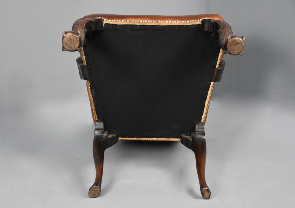 Superb quality late 19th century walnut open armchair in the early 18thc style View XX