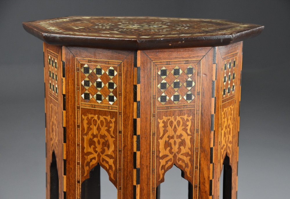 Late 19th century Liberty & Co. inlaid Moorish octagonal table View VI
