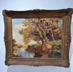 FRANCESCO PABLO DE BERPERATO B 1900 OIL ON CANVAS IN ORIGINAL FRAME