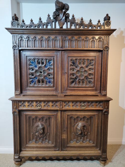 Gothic Revival Carved Cupboard 