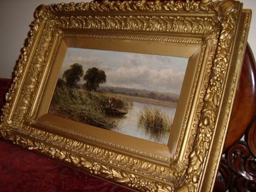 fig 1. VICTORIAN OIL ON CANVAS OF NORFOLK BROADS