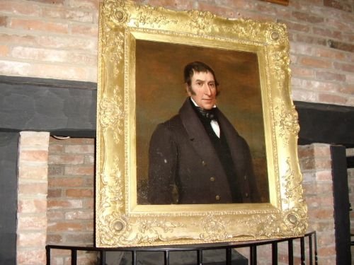 fig 1. PAIR OF VICTORIAN OIL ON CANVAS PORTRAITS OF AN  ENGLISH GENTLEMAN & LADY IN AMAZING  ORIGINAL GILT FRAMES  C1800-1840  43 INCHES X 38 INCHES                            
