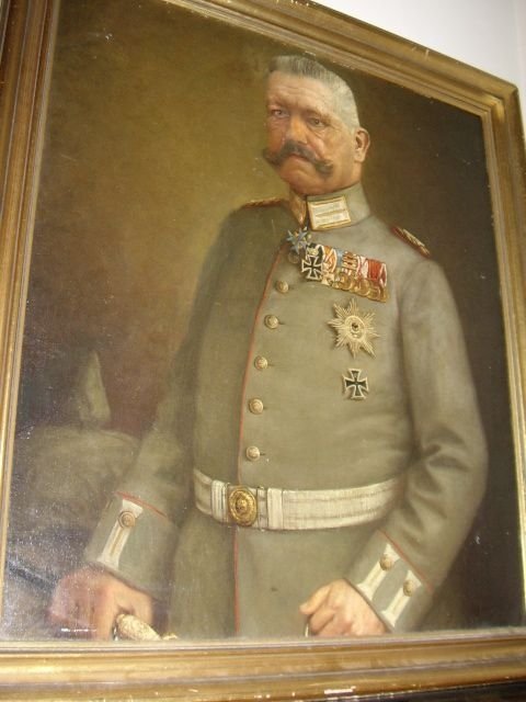 Rare Portrait Once Hung in the Reichstag Parliament Berlin of" Field Marshal Paul Von Hindenburg "1847-1934  33 X 36 Inches