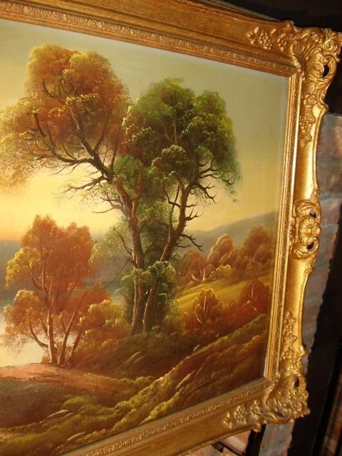 fig 2. QUALITY OIL ON CANVAS OF URQUHART CASTLE RUINS ON LOCH NESS SCOTLAND C1850-70 MEASURING 45.5 X 23.5 INCHES