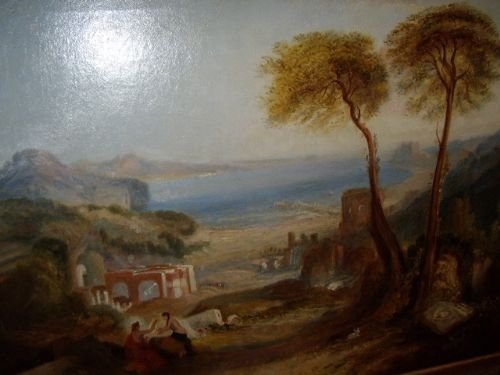 fig 1. NEOPOLITAN OIL ON CANVAS DEPICTING THE BAY OF NAPLES C1800-1850