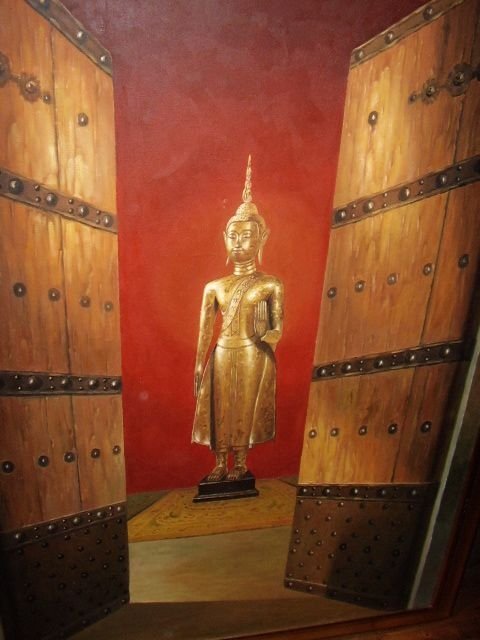 fig 1. CHINESE GODDESS OIL PAINTING 53 X 42 INCHES &  REFRAMED