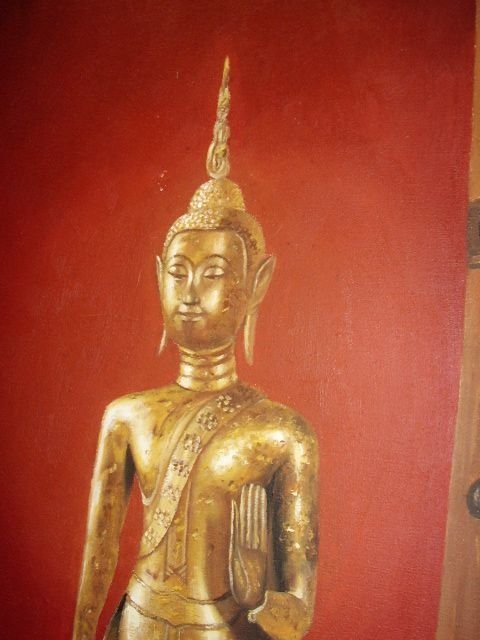 fig 2. CHINESE GODDESS OIL PAINTING 53 X 42 INCHES &  REFRAMED