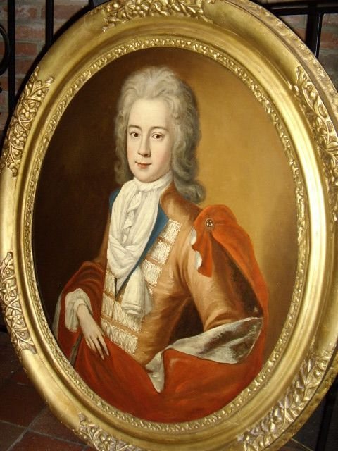 fig 1. 17TH CENTURY OIL PORTRAIT OF A YOUNG GENTLEMAN / ENGLISH SCHOOL & CIRCLE OF D'AGAR & STUNNING QUALITY IN ORIGINAL GILTWOOD FRAME 38 X 33 INCHES