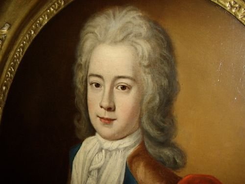fig 3. 17TH CENTURY OIL PORTRAIT OF A YOUNG GENTLEMAN / ENGLISH SCHOOL & CIRCLE OF D'AGAR & STUNNING QUALITY IN ORIGINAL GILTWOOD FRAME 38 X 33 INCHES