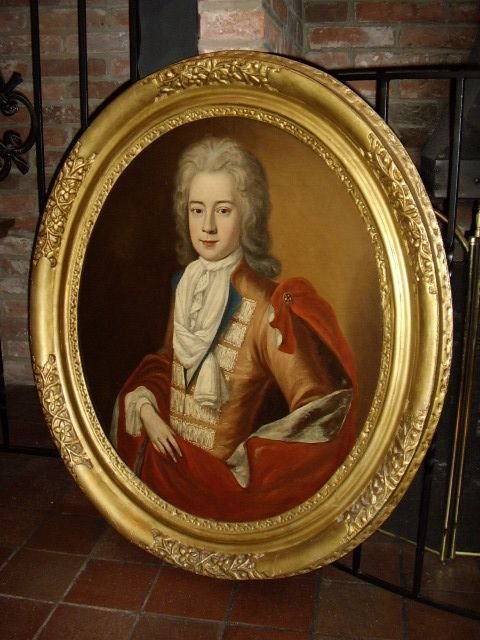 fig 4. 17TH CENTURY OIL PORTRAIT OF A YOUNG GENTLEMAN / ENGLISH SCHOOL & CIRCLE OF D'AGAR & STUNNING QUALITY IN ORIGINAL GILTWOOD FRAME 38 X 33 INCHES
