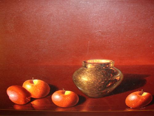fig 1. ORIGINAL LUCIANO GUARNIERI STILL LIFE FRUIT STUDY TITLED 
