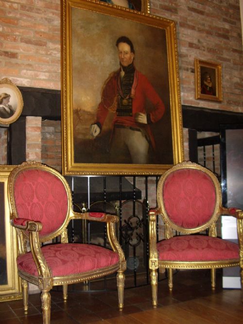 fig 1. LATE 18TH CENTURY OIL PORTRAIT OF MAJOR SIR CHARLES SHIPLEY (1755-1815) GOVENOR OF GRENADA & AFTER STUDIO OF JOHN ECKSTEIN ORIGINAL GILT GESSO FRAME 59 X 46 INS