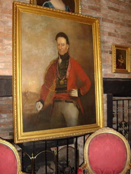 fig 2. LATE 18TH CENTURY OIL PORTRAIT OF MAJOR SIR CHARLES SHIPLEY (1755-1815) GOVENOR OF GRENADA & AFTER STUDIO OF JOHN ECKSTEIN ORIGINAL GILT GESSO FRAME 59 X 46 INS