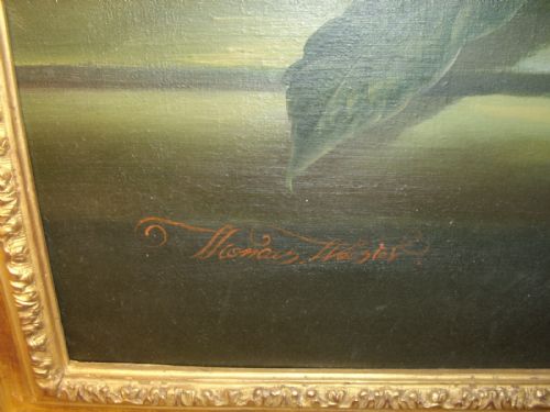fig 4. HUGE FLOWER STILL LIFE OIL PAINTING BY SOUGHT AFTER ARTIST THOMAS WEBSTER BEAUTIFULLY PRESENTED IN AN EXPENSIVE ANTIQUE GILT FRAME & MEASURING 48 X 59 INCHES OVERALL