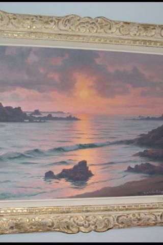 fig 2. ROGER DE LA CORBIERE BRITTANY SEASCAPE OIL PAINTING
