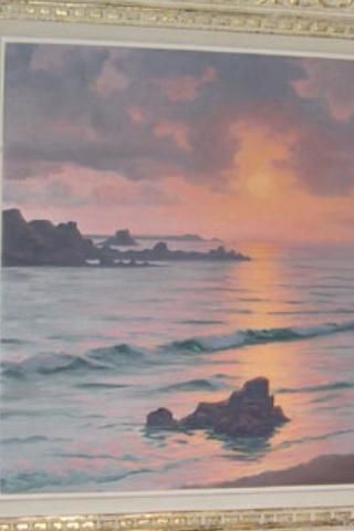 fig 3. ROGER DE LA CORBIERE BRITTANY SEASCAPE OIL PAINTING