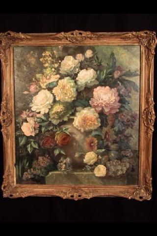 fig 3. OIL PAINTING STILL LIFE FLOWERS BY JOHN WILSON F.R.S.A
35 x 32 INCHES
