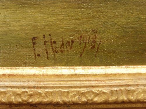 fig 5. FRANK HIDER RIVER LANDSCAPE OIL PAINTING SCOTTISH HIGHLANDS SIGNED & DATED 1918