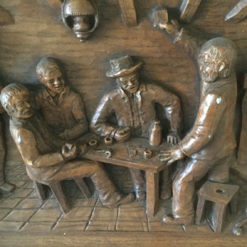 fig 6. Pair 19th Century Black Forest Carved Wooden Plaques