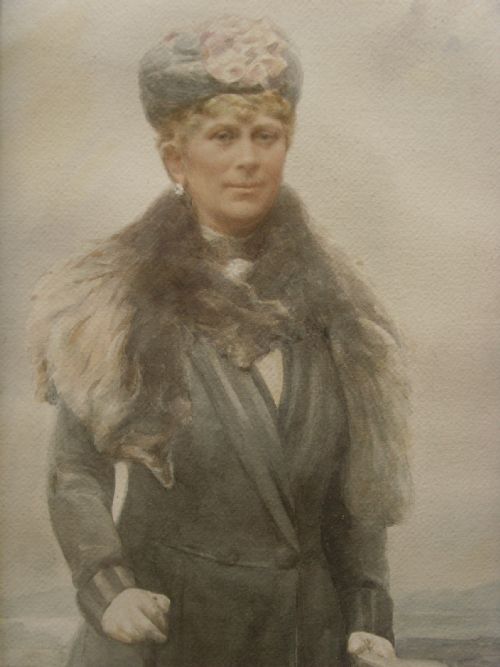 fig 3. RARE WATERCOLOURS KING GEORGE V & QUEEN MARY C1924 PORTRAIT PAINTINGS BY ROYAL COMMISSION