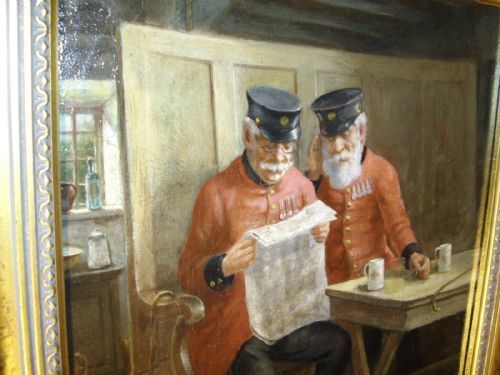 fig 7. Oil Portrait Painting Chelsea Pensioners David Haddon