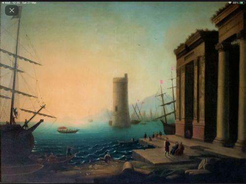 CLAUDE LORRAIN PORT OF OSTIA ROME MARINE OIL PORTRAIT SEASCAPE PAINTING - ADDITIONAL PHOTO 17