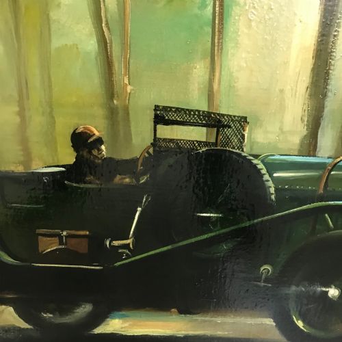 DION PEARS OIL PAINTING BENTLEY 3 LITRE LE MANS VINTAGE CLASSIC CAR PORTRAITS - ADDITIONAL PHOTO 20