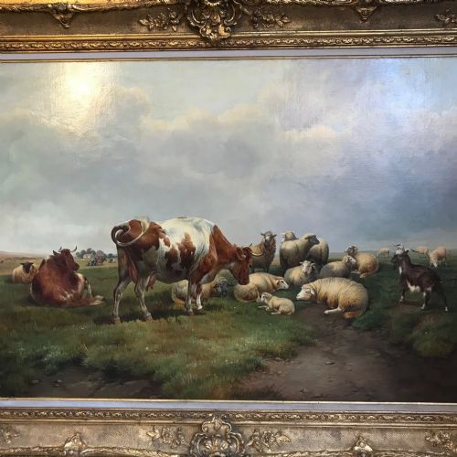 THOMAS SIDNEY COOPER SIGNED CATTLE PAINTINGS SHEEP PAINTINGS LANDSCAPES 19TH ANIMAL PORTRAITS - ADDITIONAL PHOTO 18