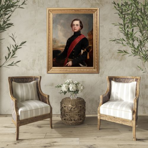 19TH MILITARY OFFICER PORTRAIT LANARKSHIRE REGIMENT ENGLISH SCHOOL SOLDIER OIL PAINTINGS - ADDITIONAL PHOTO 15