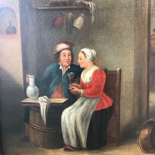 david teniers the younger after c1720 tavern interior dutch school oil portrait paintings - CATEGORY: ANTIQUE ART - DATED 17TH CENTURY