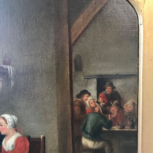 DAVID TENIERS THE YOUNGER AFTER C1720 TAVERN INTERIOR DUTCH SCHOOL OIL PORTRAIT PAINTINGS - ADDITIONAL PHOTO 3