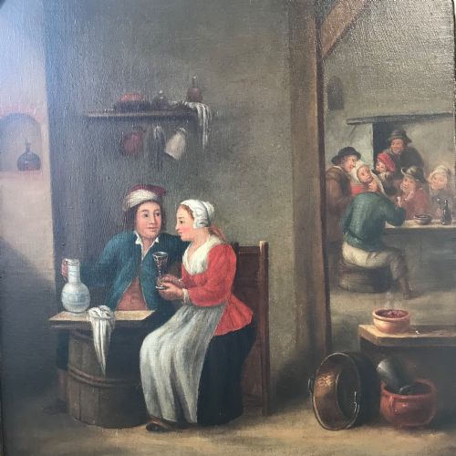 DAVID TENIERS THE YOUNGER AFTER C1720 TAVERN INTERIOR DUTCH SCHOOL OIL PORTRAIT PAINTINGS - ADDITIONAL PHOTO 8