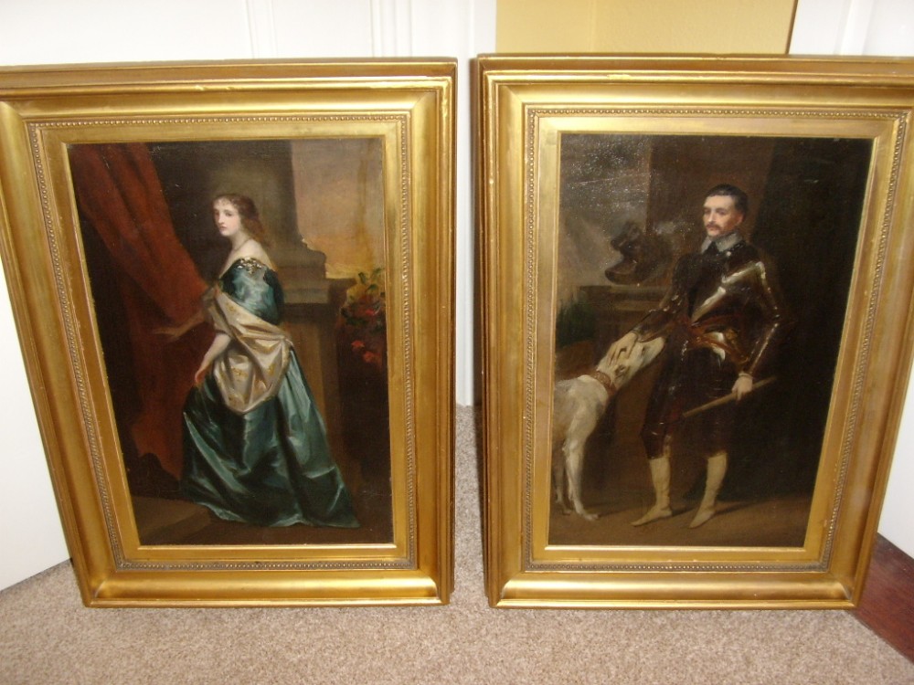 PAIR OF OIL PORTRAITS OF A GENTLEMAN AND LADY DATELINE GEORGE III PERIOD 1760 TO 1800 