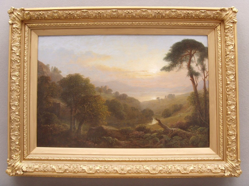 LANDSCAPE OIL PAINTING TITLED AUTUMN MORNING BY G.F.BUCHANAN VALLEY VIEW NEAR CASTLE LOVAT ROSS-SHIRE