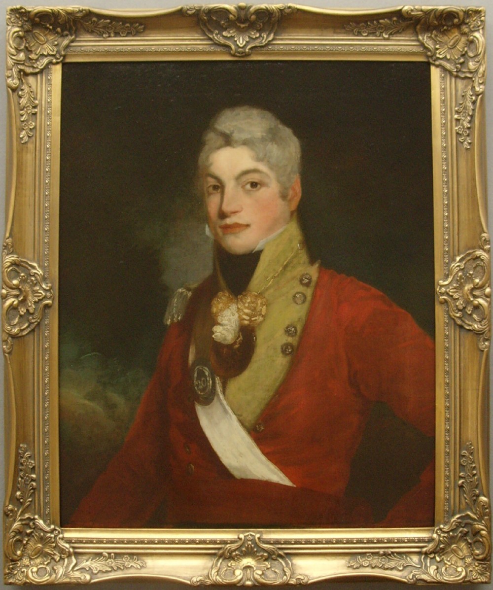 Officer Portrait Follower of Sir Thomas Lawrence (1769-1830)  20th Regiment of Foot East Devonshire 