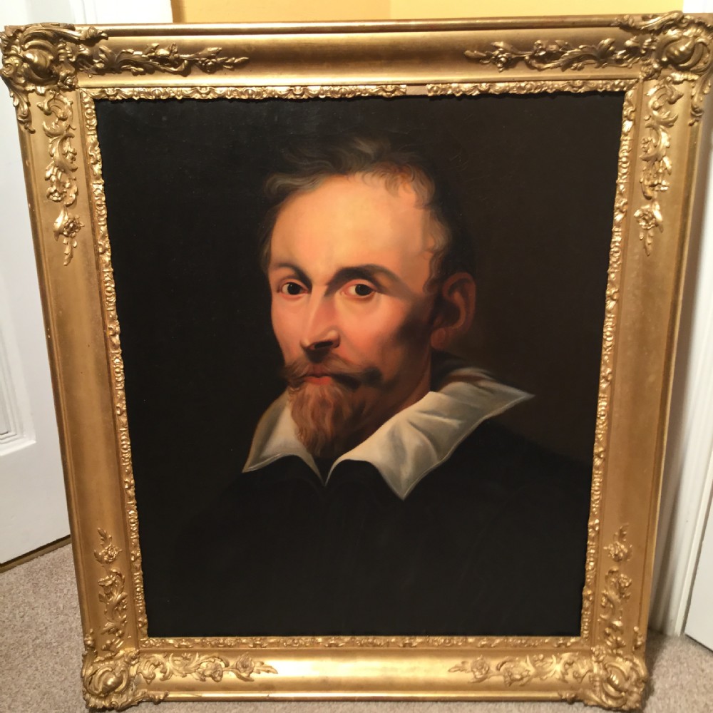 RESERVED 18thc Oil Portrait Depiction of William Shakespeare After Gerard Soest (1600-1681) Fine Paintings,Dutch Genre Figurative Art, Flemish,Shakespeare's Hamlet,Fine Art