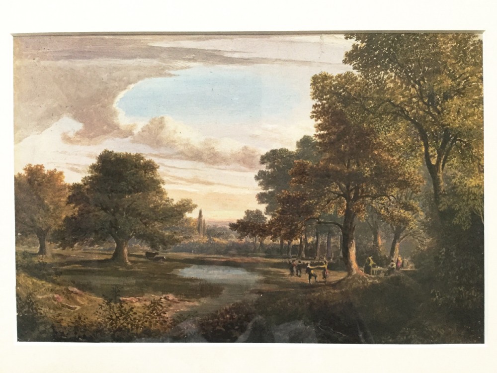Georgian River Landscape Oil Painting on Artists Board Glazed