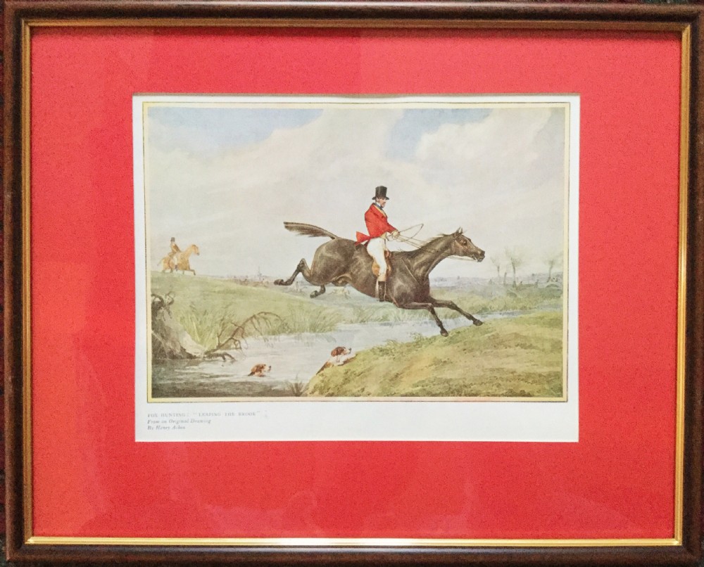 Set of 4 Henry Aiken (1785-1851) Hunting Prints View VIII