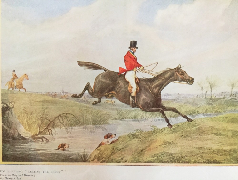Set of 4 Henry Aiken (1785-1851) Hunting Prints View IX