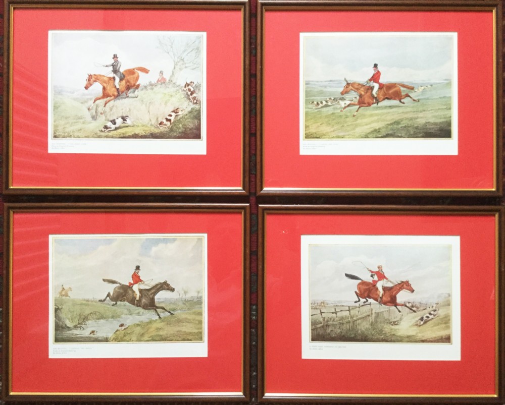 Set of 4 Henry Aiken (1785-1851) Hunting Prints