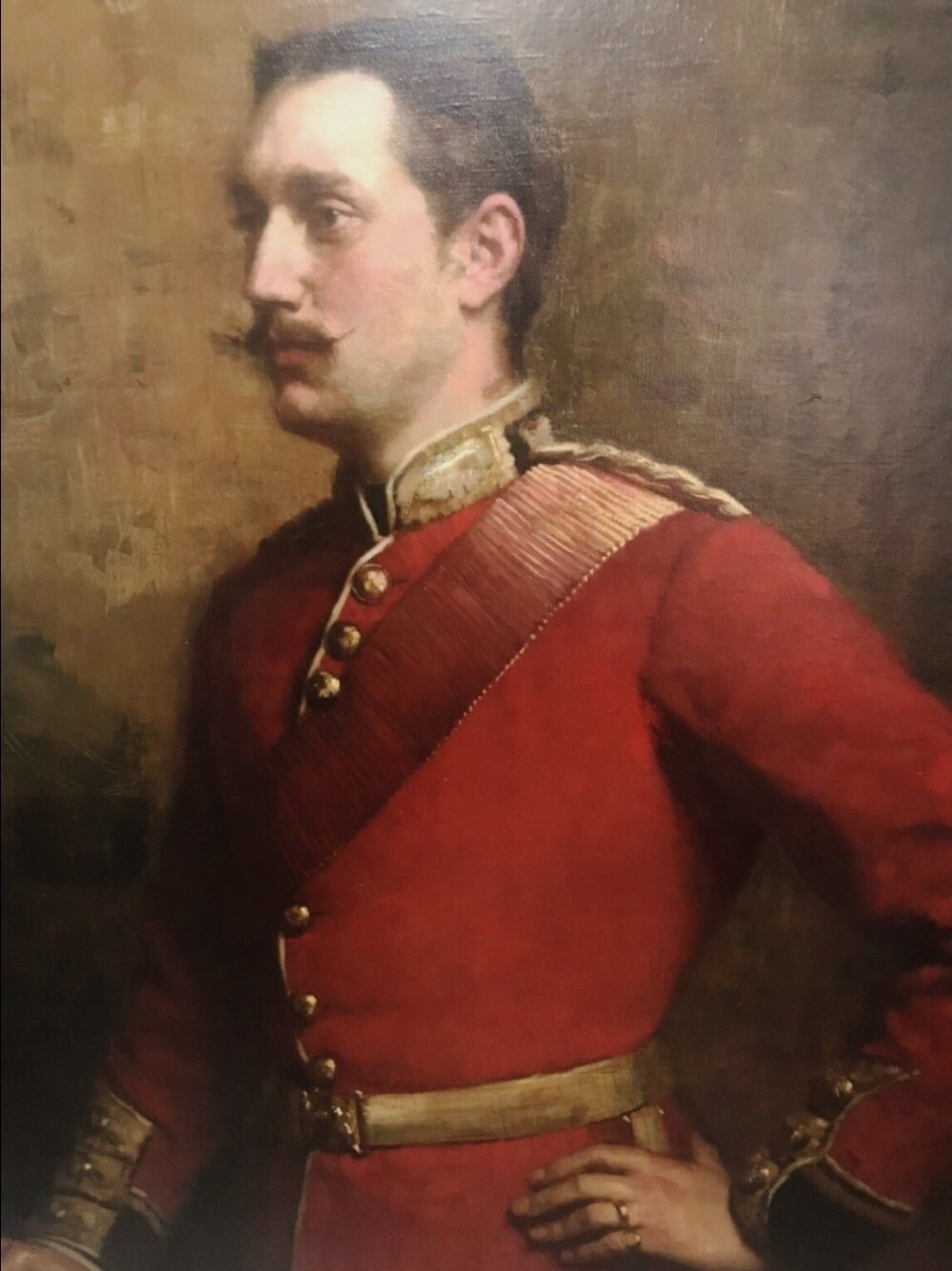 Scots Guards Officer By William Carter (brother Howard Carter Discovered Tutankhamun's Tomb) 19thc Military Oil Portrait Painting