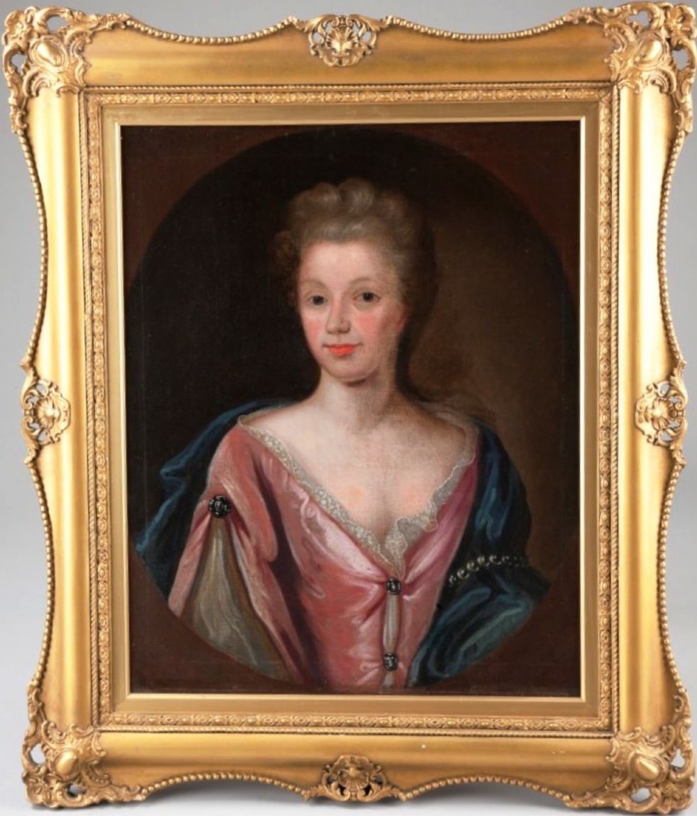 Circle Of Michael Dahl (1659-1743) 18thc Oil Portrait Of A Lady