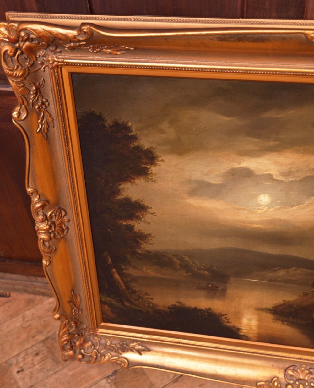 Scottish Loch Oil Painting Circle Of Alexander Nasmyth 1758-1840 Castle Portraits View VII