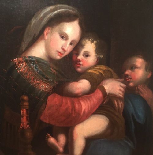 18th Century Madonna & Child After Raphael Religious Oil Portrait Paintings View IX