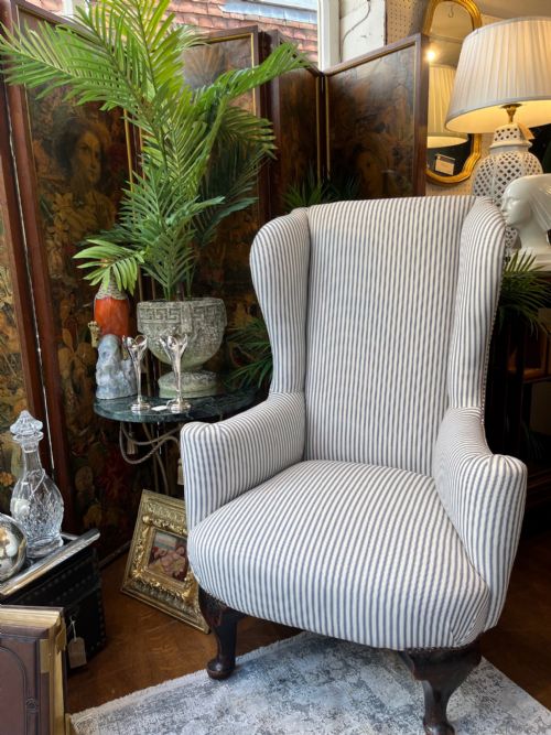 victorian ladies wingback armchair - CATEGORY: ANTIQUE CHAIRS - DATED VICTORIAN