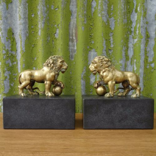 Pair of 18th Century Bronze Medici Lions