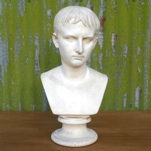 Grand Tour Brucciani Plaster Bust of the Young Augustus